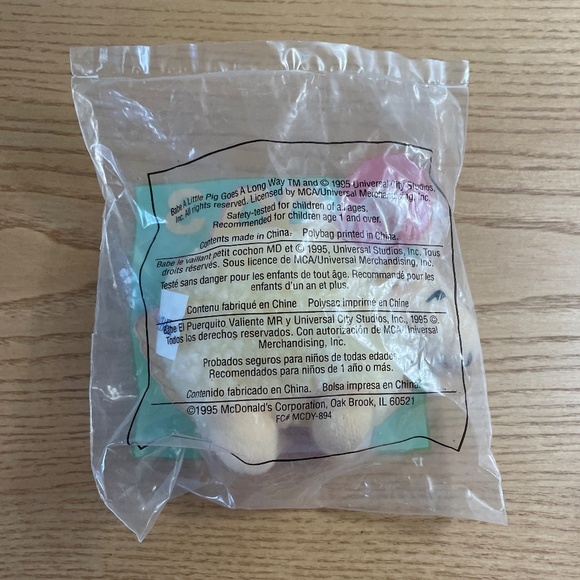 Vintage McDonalds Happy Meal Toy Babe Maa the Sheep # 3 1995 New in Package - Picture 2 of 3
